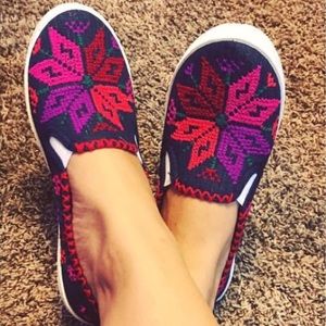 Handmade embroidered shoes